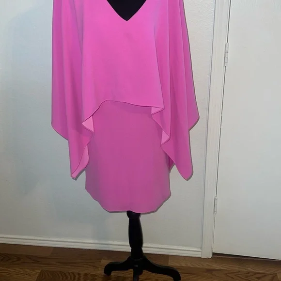 trina turk pink cape dress Trina Turk Baroness Cape Dress